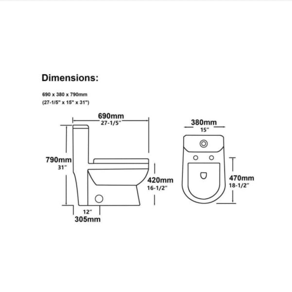 Minimaliste Chic One-Piece Toilet – Modern High-Efficiency Design