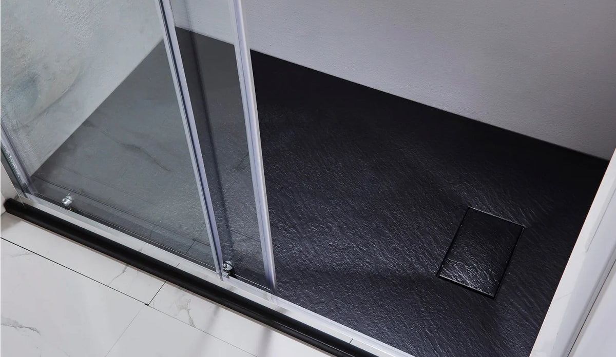 Base de douche 60x36 en composite texturé – Noir